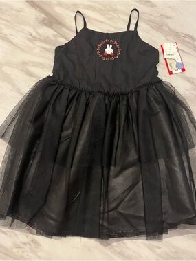 miffy Black Tulle Dress with Embroidered Bunny